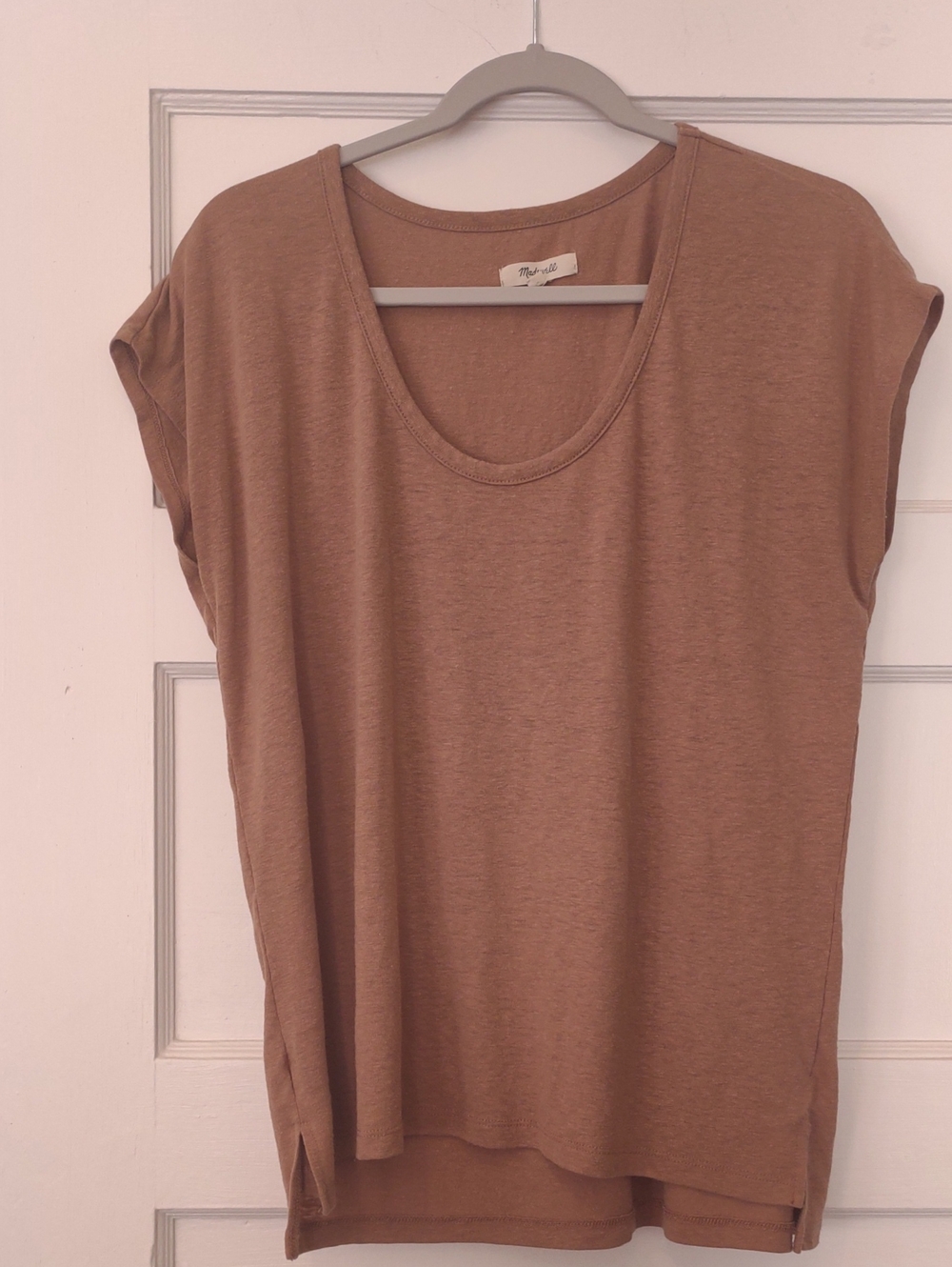 Madewell Relaxed Scoop Short Sleeve Tee in Taupe Brown